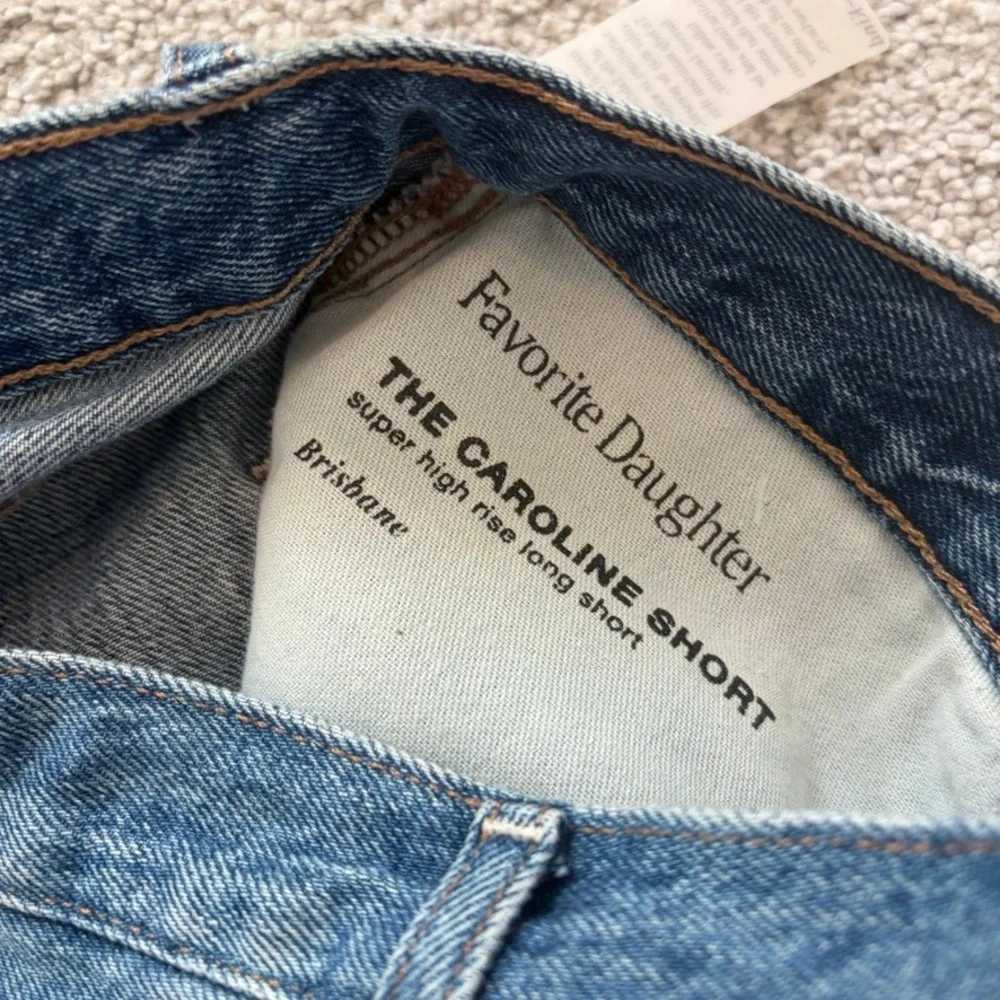 Favorite Daughter NEW Caroline High Rise Shorts Womens 27 Raw Hem High Waist